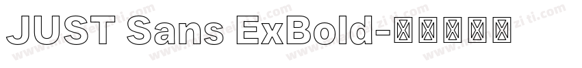 JUST Sans ExBold字体转换
